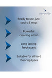 Serenity ready to use floor cleaner features and benefits.