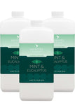 Eucalyptus hand foam sanitiser with mint fragrance, germ protection, hypoallergenic, alcohol-free.