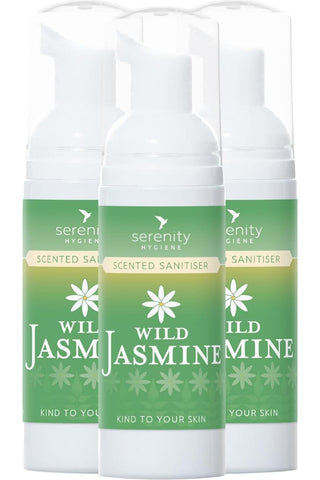 Wild Jasmine Hand Foam Sanitiser with effective biocide and hypoallergenic formula.