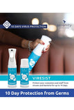 VIRESIST 10 Day Protection Sanitiser - Advanced Surface Sanitiser with Flairspray Bottle for Germ and Virus Defense