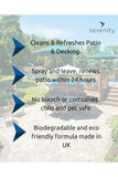 Serenity Patio & Decking Cleaner, eco-friendly algae remover, no bleach, UK made.