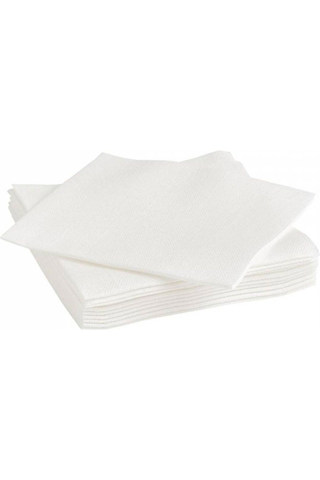 White cocktail napkins, premium quality, 4-fold, 240mm, bulk pack of 2000. Ideal for bars and catering.