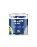 Polybond Hammer Paint can in white aluminum, 2.5L size.